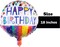 50 Pieces Happy Birthday Party Aluminum Foil Balloons 18" Foil Mylar Helium Balloon Round Inflatable Balloons for Birthday Parties Baby Shower Decorations Supplies